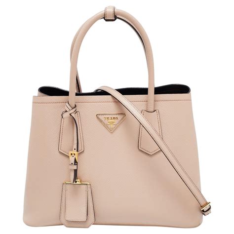 prada beige leather tote